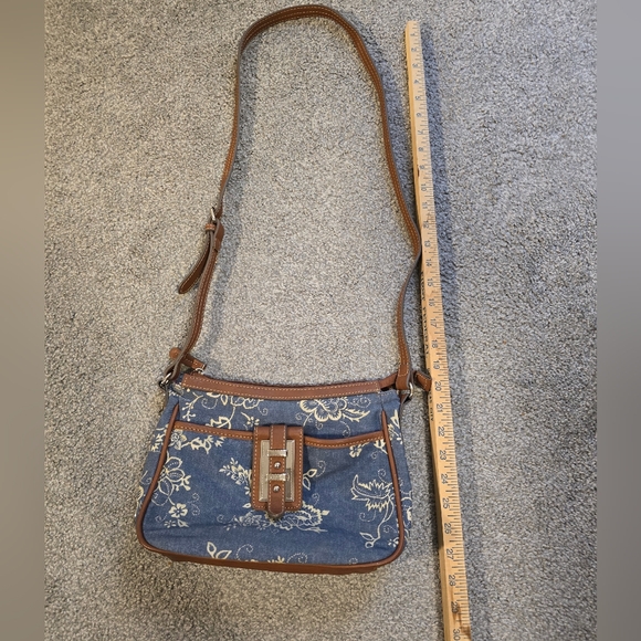 Chaps Ralph Lauren Denim & Floral Crossbody Handbag - Picture 9 of 9